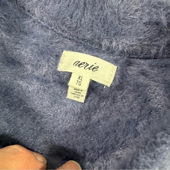 NWOT Aerie Flurry Crewneck Sweater Size XL Blue - Picture 6 of 9